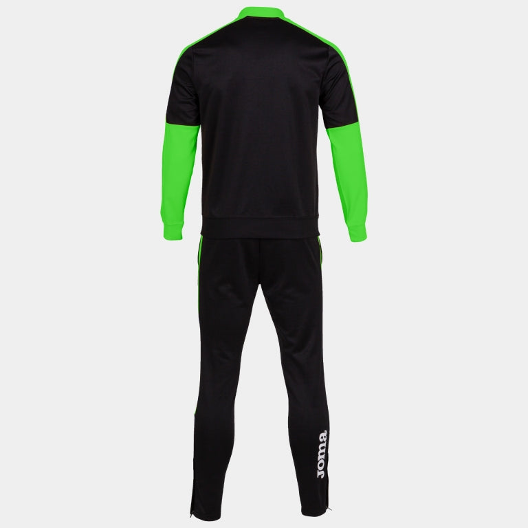 Joma Eco Championship Tracksuit (Black/Green Fluor)