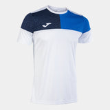 Joma Crew V Shirt (White/Royal)