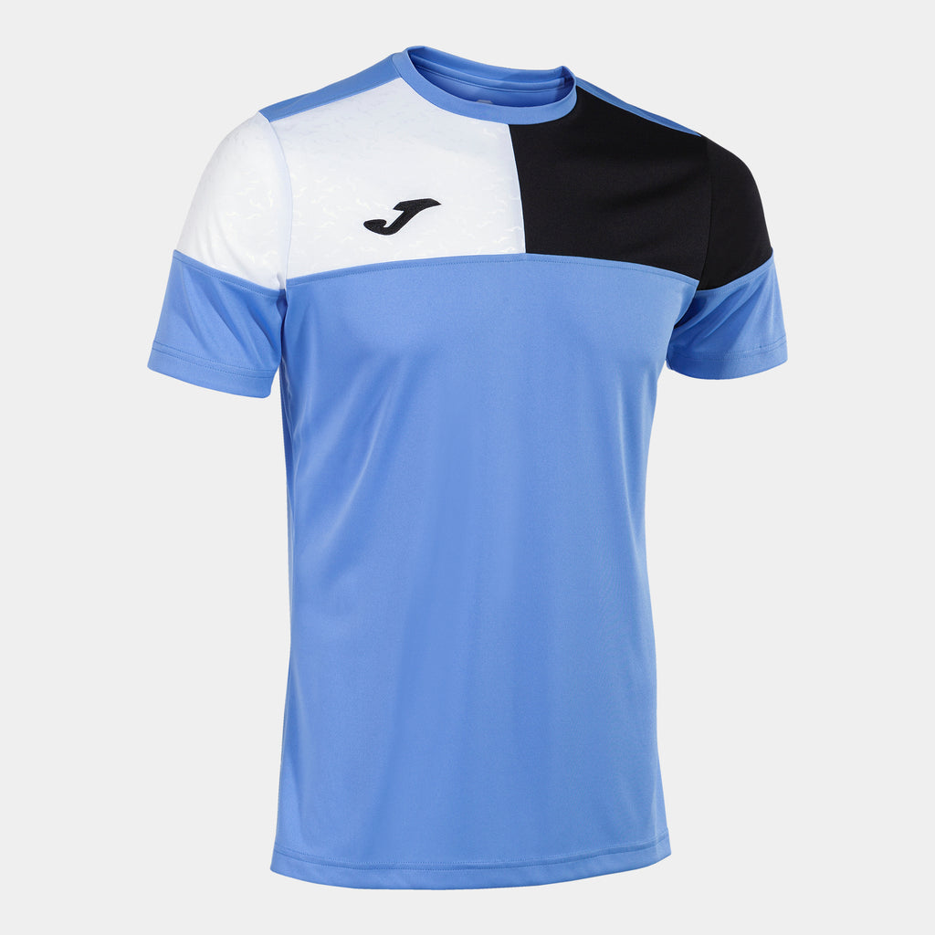 Joma Crew V Shirt (Vista Blue/Black)