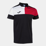 Joma Crew V Polo (Black/Red/White)