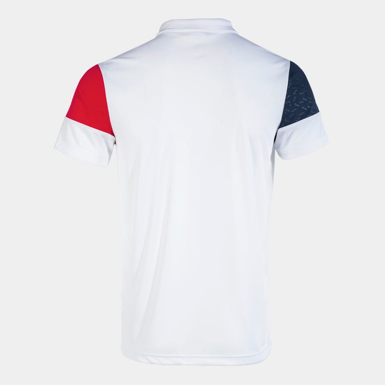 Joma Crew V Polo (White/Red/Dark Navy)