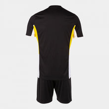 Load image into Gallery viewer, Joma Danubio II Shirt/Short Set (Black/Yellow/White)