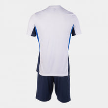 Load image into Gallery viewer, Joma Danubio II Shirt/Short Set (White/Dark Navy/Royal)