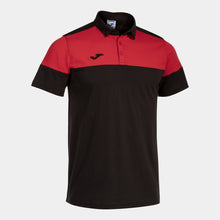 Load image into Gallery viewer, Joma Crew V Cotton Polo (Black/Red)