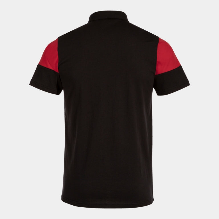 Joma Crew V Cotton Polo (Black/Red)