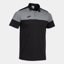 Load image into Gallery viewer, Joma Crew V Cotton Polo (Black/Medium Grey)