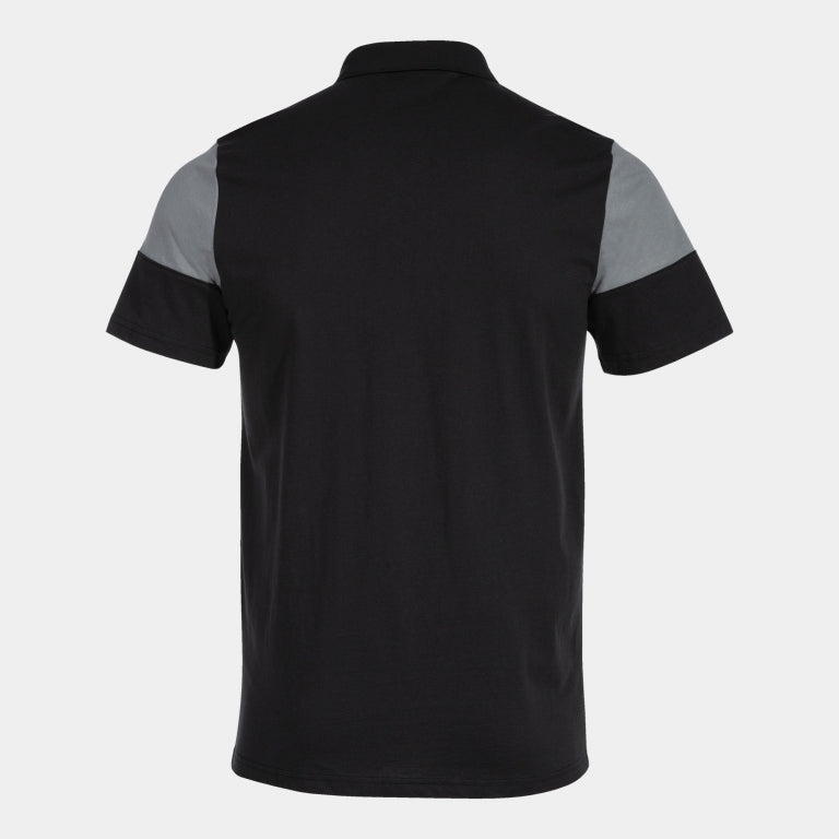 Joma Crew V Cotton Polo (Black/Medium Grey)