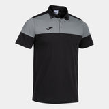 Joma Crew V Cotton Polo (Black/Medium Grey)