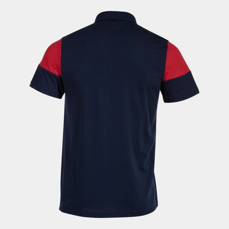 Joma Crew V Cotton Polo (Dark Navy/Red)