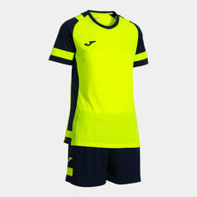 Load image into Gallery viewer, Joma Lider Ladies Shirt/Short Set (Yellow Fluor/Dark Navy)