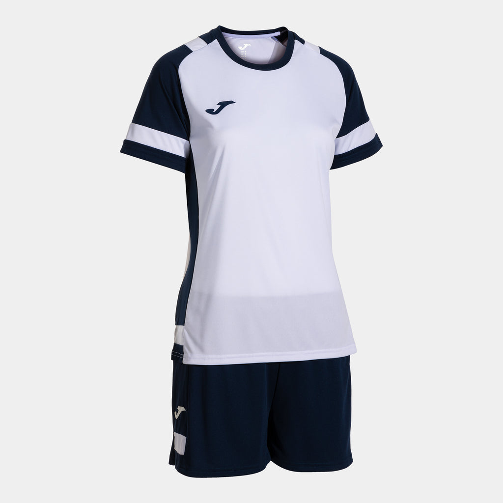 Joma Lider Ladies Shirt/Short Set (White/Dark Navy)