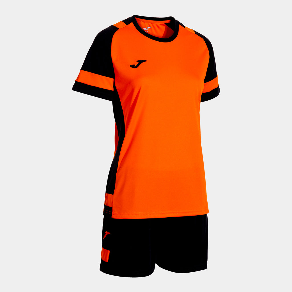 Joma Lider Ladies Shirt/Short Set (Orange/Black)