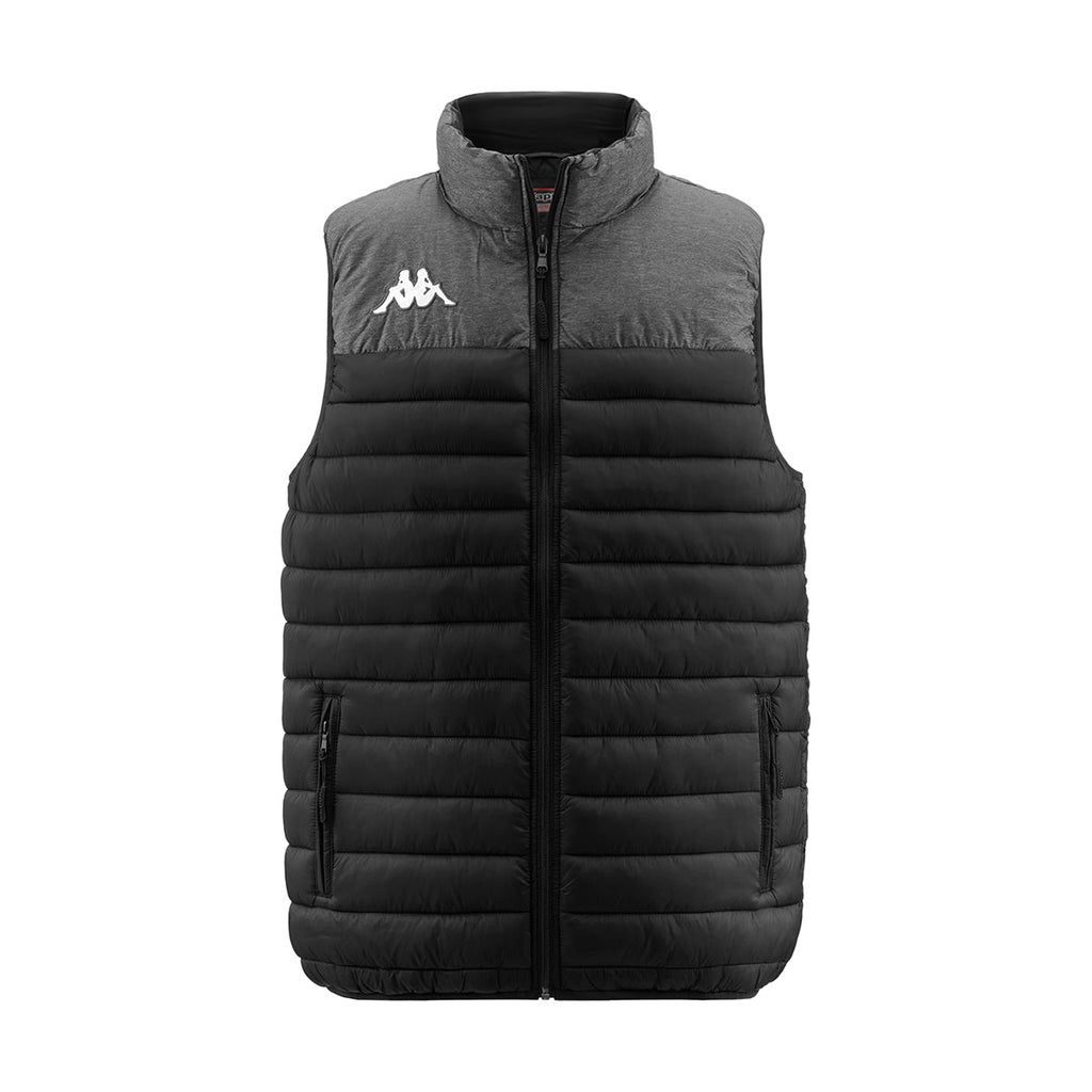 Kappa Dattilo Padded Sleeveless Jacket (Black/Grey Mid Melange)