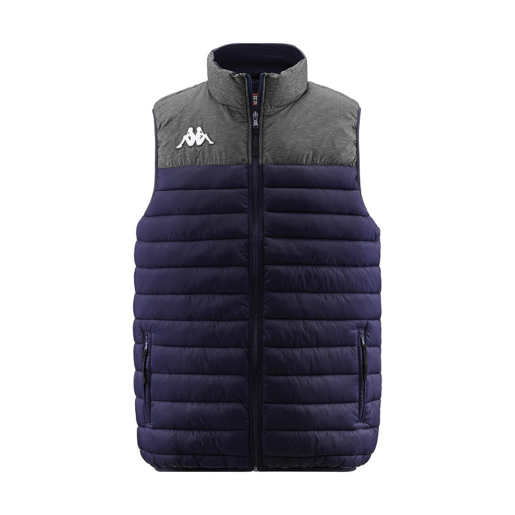 Kappa Dattilo Padded Sleeveless Jacket (Blue Marine/Grey Mid Melange)