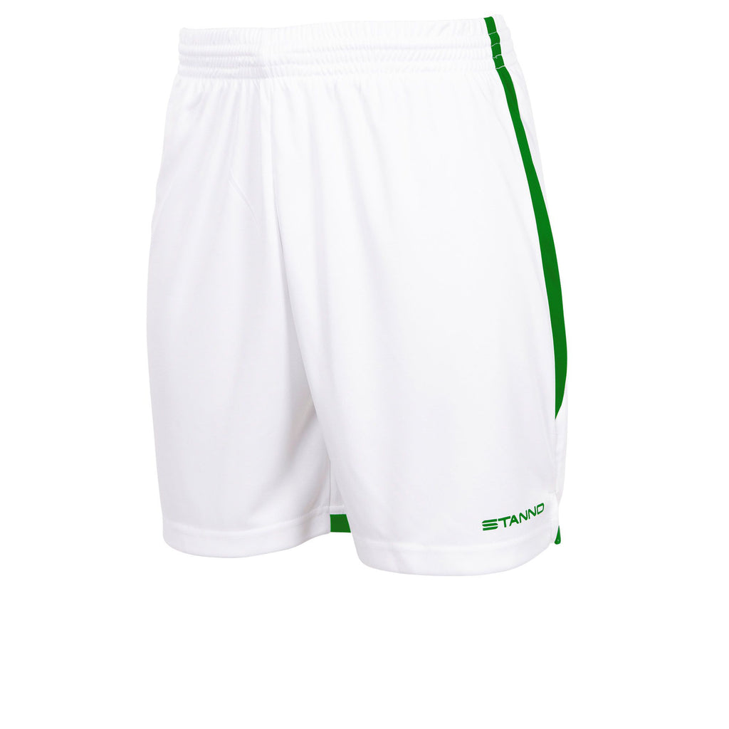 Stanno Focus II Football Shorts (White/Green)