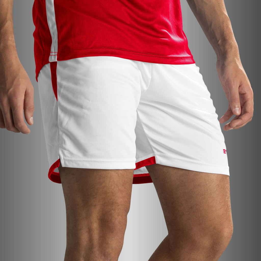 Stanno Focus II Football Shorts (White/Red)