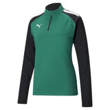 Puma Liga Training 1/4 Zip Top Womens (Pepper Green/Puma Black)