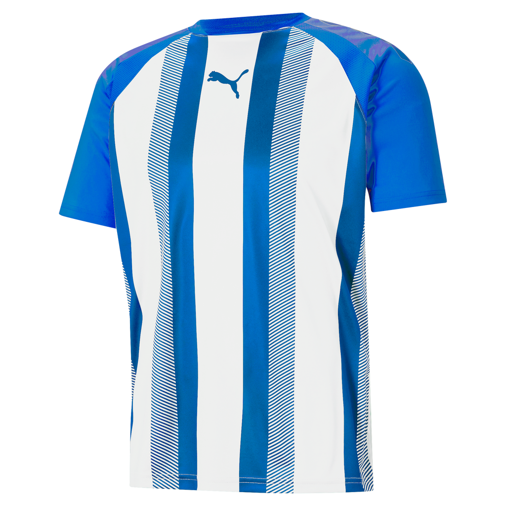 Puma Team Liga Striped Football Shirt (Electric Blue/White)