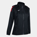 Joma Trivor Ladies Rain Jacket (Black/Red)