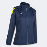 Joma Trivor Ladies Rain Jacket (Dark Navy/Yellow Fluor)