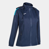 Joma Trivor Ladies Rain Jacket (Dark Navy/Turquoise Fluor)