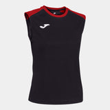 Joma Eco Championship Sleeveless Ladies Tee (Black/Red)