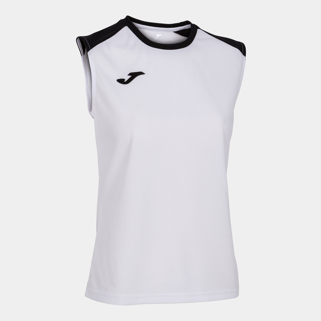 Joma Eco Championship Sleeveless Ladies Tee (White/Black)