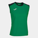 Joma Eco Championship Sleeveless Ladies Tee (Green Medium/Black)