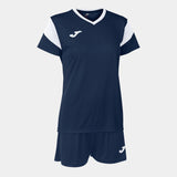 Joma Phoenix Ladies Shirt/Short Set (Dark Navy/White)