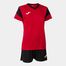 Load image into Gallery viewer, Joma Phoenix Ladies Shirt/Short Set (Red/Black)