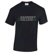 Load image into Gallery viewer, HARMONY COLLEGE 45 Large Logo T-Shirt (Black)