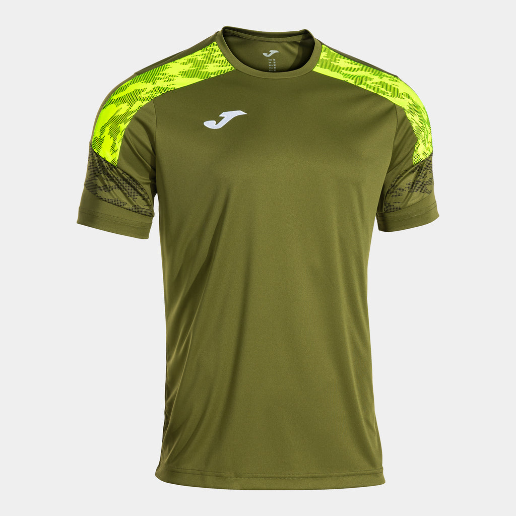 Joma Championship VIII Shirt SS (Khaki/Fluo Yellow)