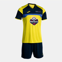 Load image into Gallery viewer, Rees Sports Football Fundamentals Joma Danubio III Shirt/Short Set (Yellow/Dark Navy)