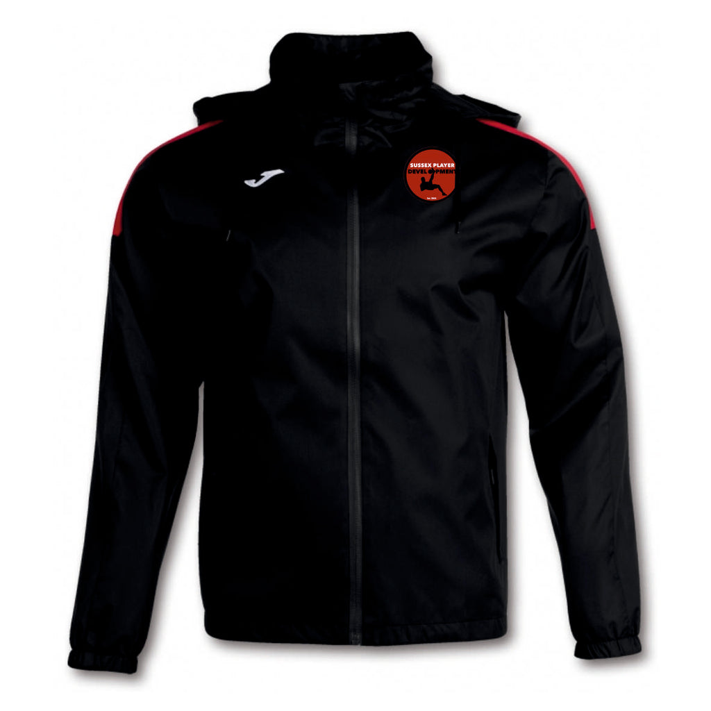 Sussex Player Development PLAYERS Joma Trivor Rain Jacket (Black/Red)