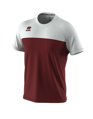 Errea Brandon Short Sleeve Shirt (Maroon/White)