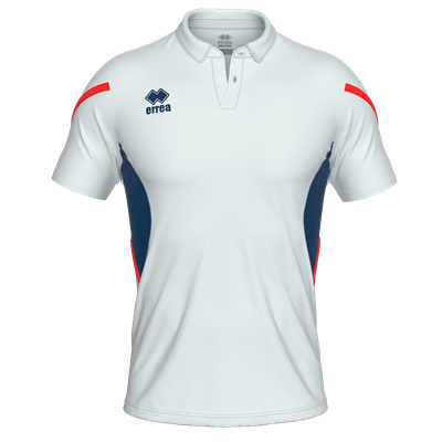 Errea Clark Polo Shirt (White/Navy/Red)