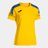 Joma Ladies Championship VIII Shirt SS (Yellow/Royal)