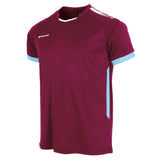 Stanno First SS Football Shirt (Maroon/Sky blue)