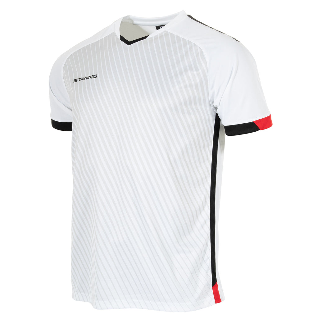 Stanno Volt SS Football Shirt (White/Black/Red)