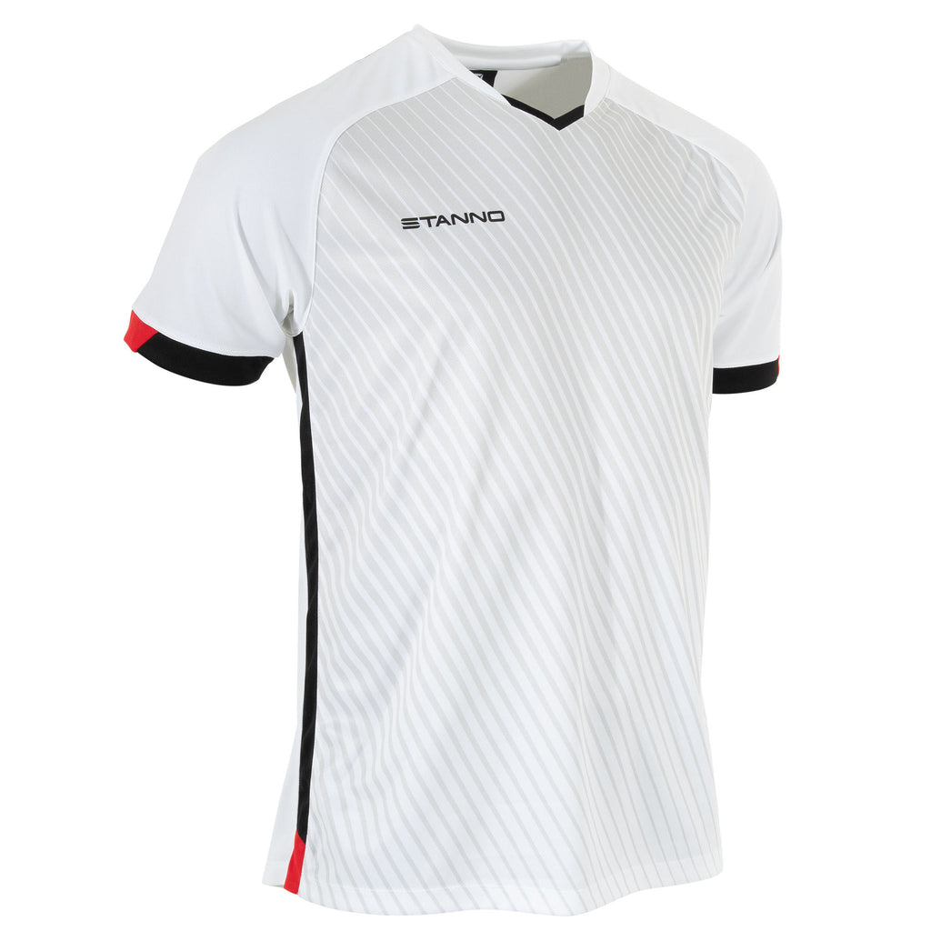 Stanno Volt SS Football Shirt (White/Black/Red)