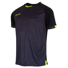 Load image into Gallery viewer, Stanno Volt SS Football Shirt (Black/Anthracite/Neon Yellow)