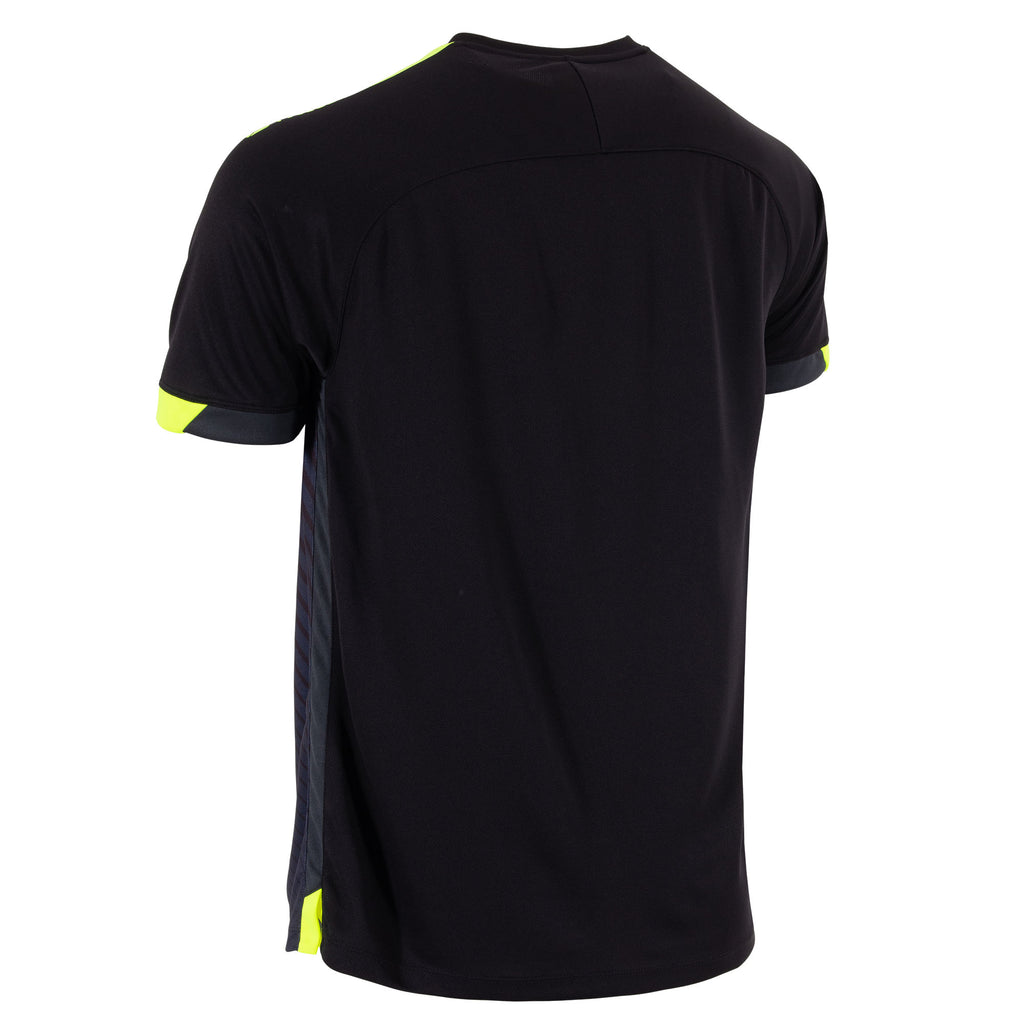 Stanno Volt SS Football Shirt (Black/Anthracite/Neon Yellow)