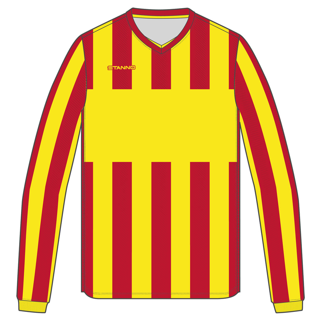 Stanno Aspire LS Football Shirt (Red/Yellow)