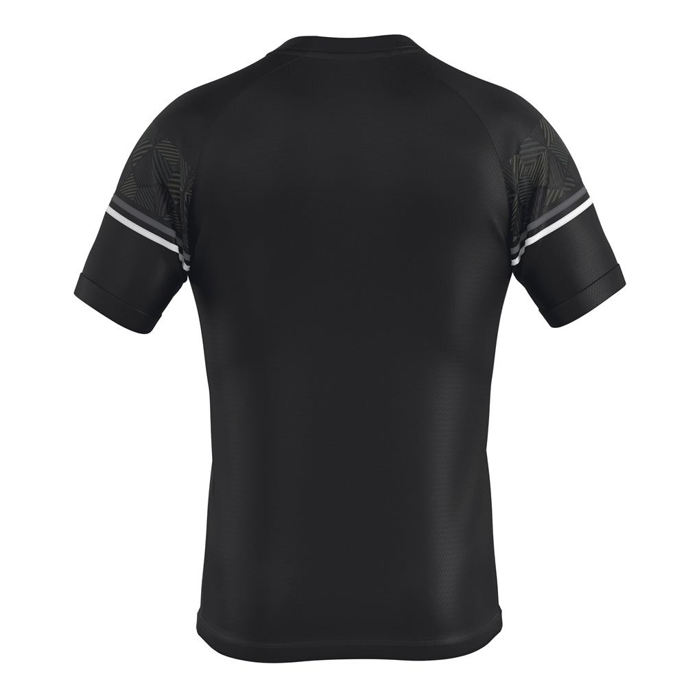 Errea Diamantis Short Sleeve Shirt (Black/Anthracite/White) – Customkit.com